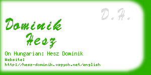 dominik hesz business card